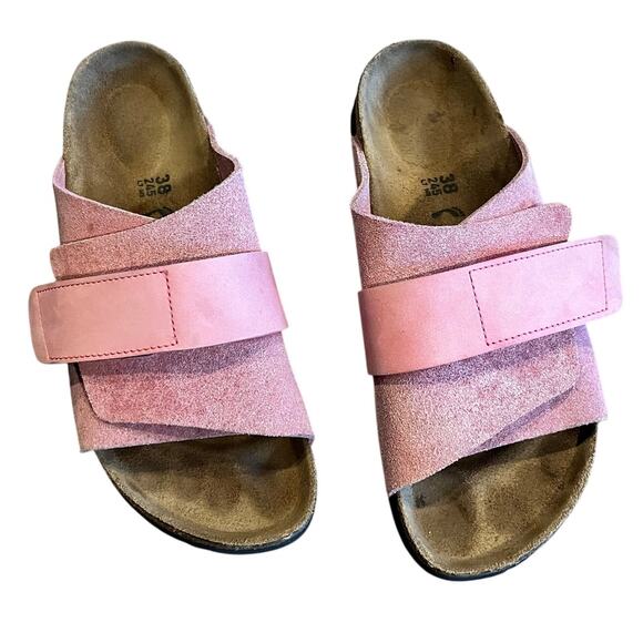 Birkenstock Suede Pink Kyoto Sandals Size 38 - Picture 1 of 5